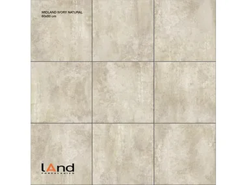 MIDLAND IVORY - Technical porcelain wall/floor tiles with concrete effect by land porcelanico - view 2